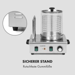 Wurstfabrik Pro 550 Hot Dog Maker 550W 2 Spieße 5L 30-100°C Edelstahl -Klarstein 10034453 de 0008 logo