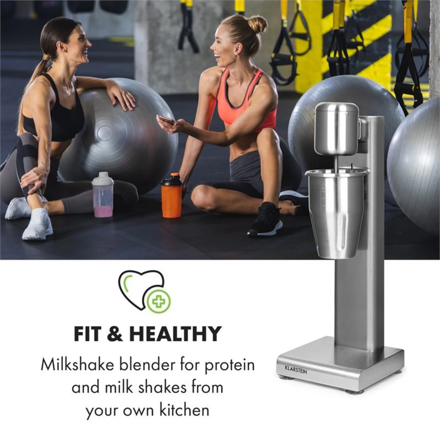 Kraftpaket Milchshake-Mixer Proteinshake 80W Edelstahl Silber 4 Kraftpaket Milchshake-Mixer Proteinshake 80W Edelstahl Silber – Bild 2