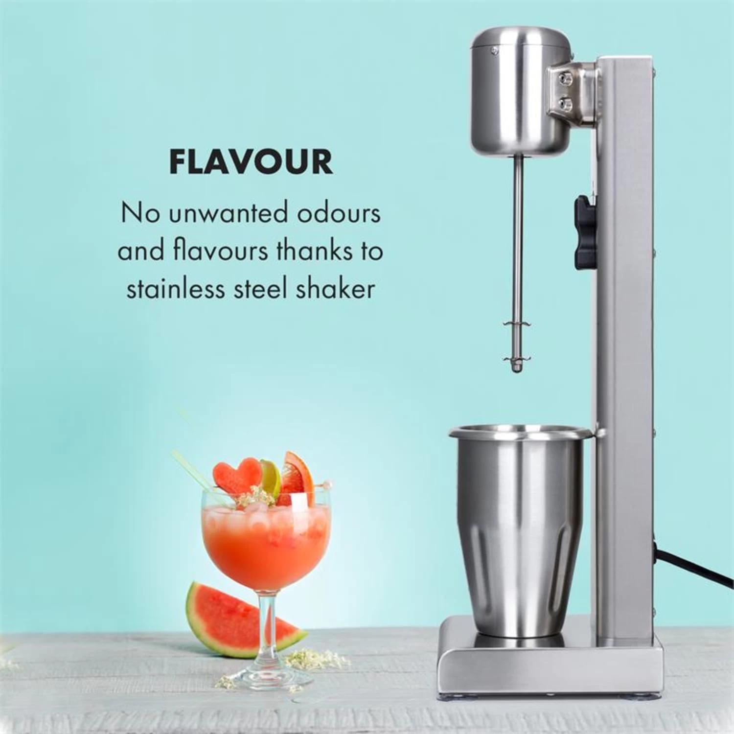 Kraftpaket Milchshake-Mixer Proteinshake 80W Edelstahl Silber 6 Kraftpaket Milchshake-Mixer Proteinshake 80W Edelstahl Silber – Bild 4