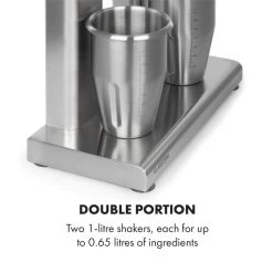 Kraftpaket II Doppel-Milchshake-Mixer Proteinshake 160W Edelstahl -Klarstein 10034457 yy 0006 logo Klarstein Kraftpaket II Pro Milchshake Mixer 160W