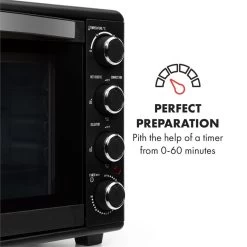 Masterchef 45 Mini-Backofen 45l 2000W 100-230 °C Timer Schwarz -Klarstein 10034496 yy 0005 logo Klarstein Masterchef 45 Mini Backofen 45l schwarz