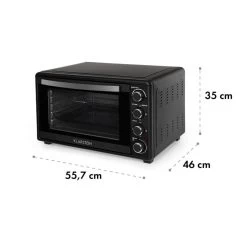 Masterchef 45 Mini-Backofen 45l 2000W 100-230 °C Timer Schwarz -Klarstein 10034496 yy 0009 logo Klarstein Masterchef 45 Mini Backofen 45l schwarz