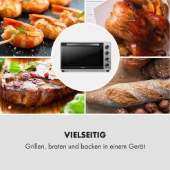 Masterchef 45 Mini-Backofen 45l 2000W 100-230 °C Timer Silber -Klarstein 10034497 de 0007 logo