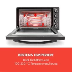 Masterchef 60 Mini-Backofen 60l 2000W 100-230 °C Timer Schwarz -Klarstein 10034498 de 0003 logo