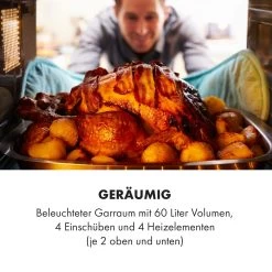 Masterchef 60 Mini-Backofen 60l 2000W 100-230 °C Timer Schwarz -Klarstein 10034498 de 0004 logo