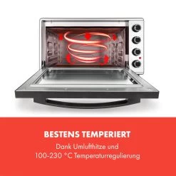 Masterchef 60 Mini-Backofen 60l 2000W 100-230 °C Timer Silber -Klarstein 10034499 de 0003 logo