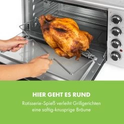 Masterchef 60 Mini-Backofen 60l 2000W 100-230 °C Timer Silber -Klarstein 10034499 de 0006 logo