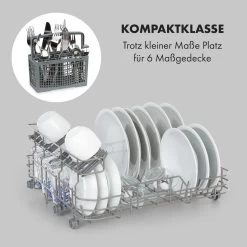 Azuria Geschirrspülmaschine 1380W 6,5L 6 Gedecke Schwarze Glasfront -Klarstein 10034510 de 0003 logo