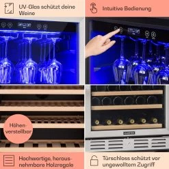 Vinovilla Grande 127 Built-in Uno Weinkühlschrank 320 Ltr 127 Fl. LED -Klarstein 10034524 DE 0005 usp