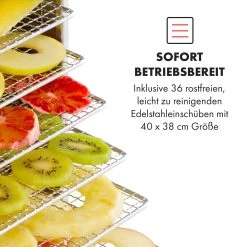 Master Jerky 550 Dörrautomat 2400W 40-90 °C 24h-Timer Edelstahl Silber 13 Master Jerky 550 Dörrautomat 2400W 40-90 °C 24h-Timer Edelstahl Silber -Klarstein 10034546 de 0004 logo