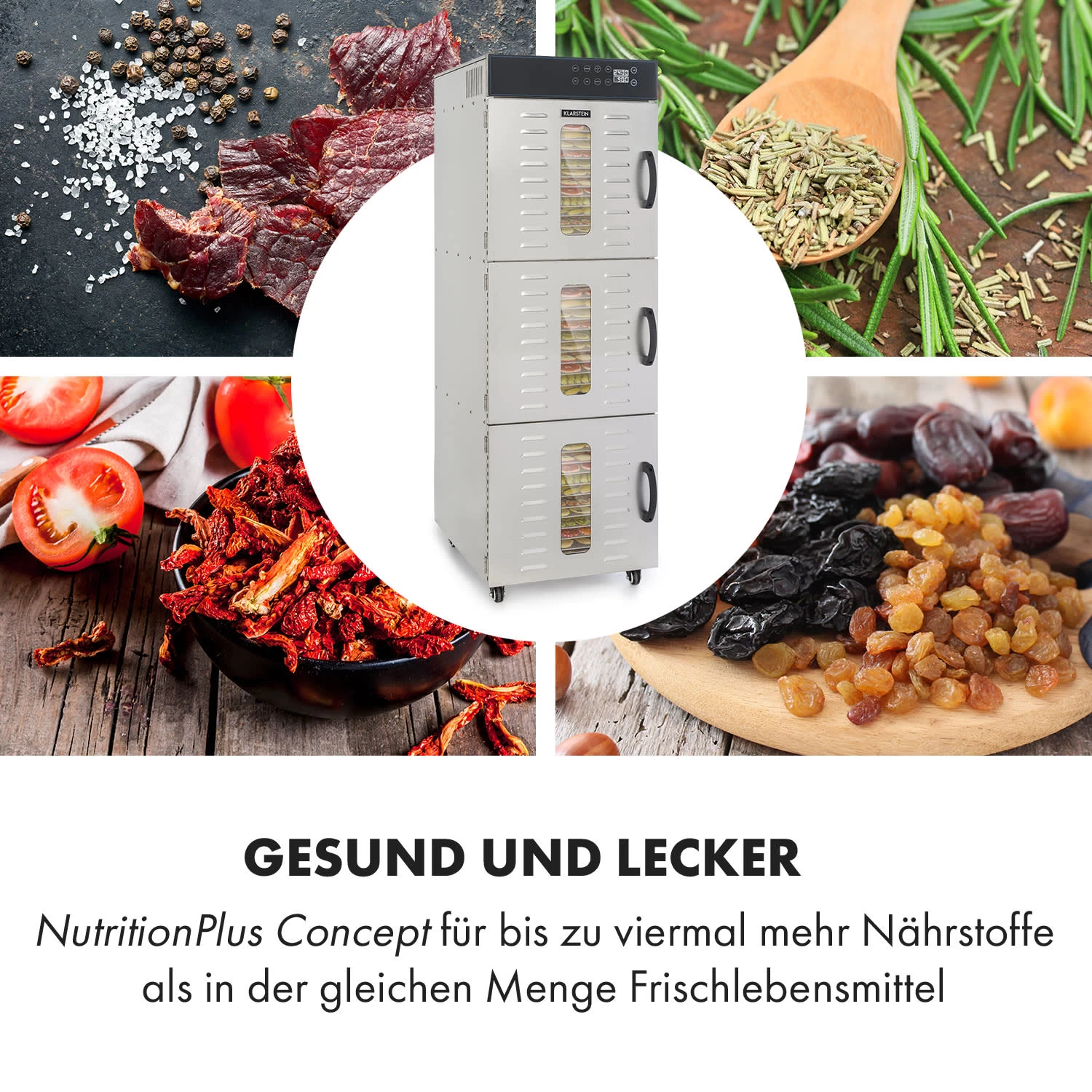Master Jerky 550 Dörrautomat 2400W 40-90 °C 24h-Timer Edelstahl Silber 7 Master Jerky 550 Dörrautomat 2400W 40-90 °C 24h-Timer Edelstahl Silber – Bild 5