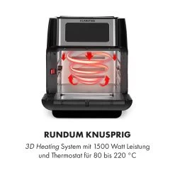 AeroVital Fry Heißluftfritteuse 1500W 10l Timer 9 Programme -Klarstein 10034575 de 0003 logo
