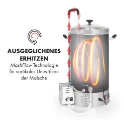 Brauheld Pro Maischekessel 2500W 30L 30-100°C Umwälzpumpe Edelstahl -Klarstein 10034586 de 0004 logo