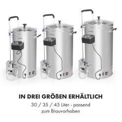 Brauheld Pro Maischekessel 2500W 30L 30-100°C Umwälzpumpe Edelstahl -Klarstein 10034586 de 0007 logo