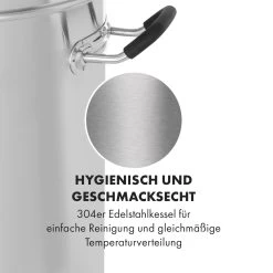 Brauheld Pro Maischekessel 2500W 30L 30-100°C Umwälzpumpe Edelstahl -Klarstein 10034586 de 0008 logo