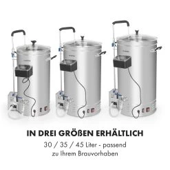 Brauheld Pro Maischekessel 2500W 35L 30-100°C Umwälzpumpe Edelstahl -Klarstein 10034587 de 0007 logo