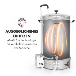 Brauheld Pro Maischekessel 3300W 45L 30-100°C Umwälzpumpe Edelstahl -Klarstein 10034588 de 0004 logo