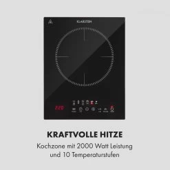 Cook N Roll Induktionskochfeld 2000W Timer 10 Stufen Bratenthermometer -Klarstein 10034708 de 0005 logo