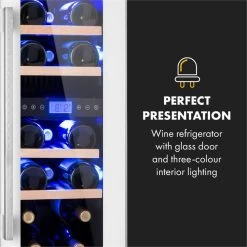 Vinovilla 17 Built-In Duo Zweizonen-Weinkühlschrank 53l 17 Fl. 3-Farben Glastür -Klarstein 10034725 yy 0008 logo Klarstein Vinovilla 17 2 Zonen Weinkuehlschrank weiss
