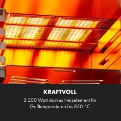 Hannibal Hochtemperaturgrill Indoor 2.200W 850°C Edelstahl Silber -Klarstein 10034803 de 0004 logo