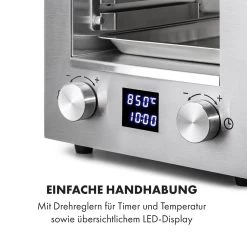 Hannibal Hochtemperaturgrill Indoor 2.200W 850°C Edelstahl Silber -Klarstein 10034803 de 0005 logo