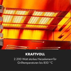 Hannibal Hochtemperaturgrill Indoor 2.200W 850°C Edelstahl Schwarz -Klarstein 10034804 de 0004 logo