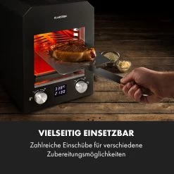Hannibal Hochtemperaturgrill Indoor 2.200W 850°C Edelstahl Schwarz -Klarstein 10034804 de 0006 logo