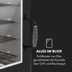 Pasadena Gas-Räuchergrill 2,5 KW Heizleistung 180 °C / 350 °F Max. -Klarstein 10034818 de 0003 logo