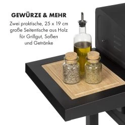 Meat Machine Holzkohlegrill BBQ 45x32,5cm Thermometer Bodenrollen -Klarstein 10034819 de 0005 logo