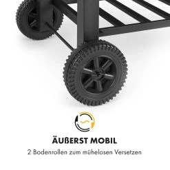 Meat Machine Holzkohlegrill BBQ 45x32,5cm Thermometer Bodenrollen -Klarstein 10034819 de 0007 logo