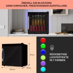 Coachella 50 Weinkühlschrank 47 Liter WiFi-Funktion Hintergrundbeleuchtung Edelstahl -Klarstein 10034822 de 0006 logo