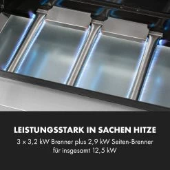 Valkyrie Gasgrill 3x3,2 + 2,9 KW Sichtfenster 54x42 Cm Grill Edelstahl 16 Valkyrie Gasgrill 3x3,2 + 2,9 KW Sichtfenster 54x42 Cm Grill Edelstahl -Klarstein 10034845 de 0005 logo