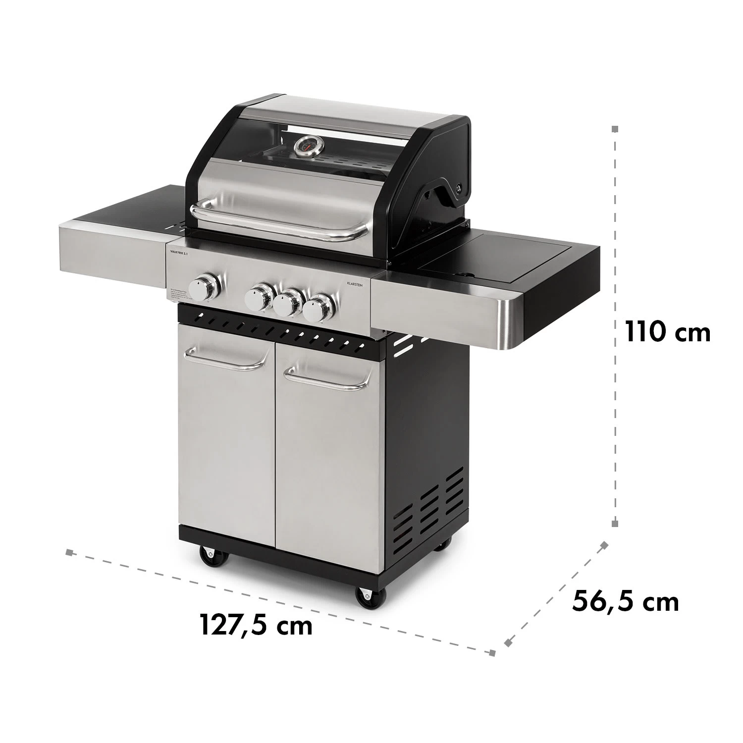 Valkyrie Gasgrill 3x3,2 + 2,9 KW Sichtfenster 54x42 Cm Grill Edelstahl 12 Valkyrie Gasgrill 3x3,2 + 2,9 KW Sichtfenster 54x42 Cm Grill Edelstahl – Bild 10