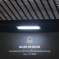 Capannina Unterbau-Abzugshaube 60cm 166m³/h LED Edelstahl Schwarz -Klarstein 10034861 de 0004 logo