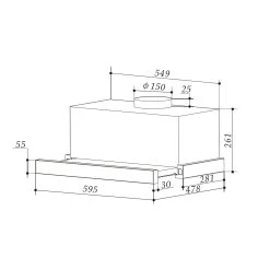 Viola Dunstabzugshaube Edelstahl 59,6 Cm 612m³/h EEK A Schwarz -Klarstein 10034863 yy 0008 logo