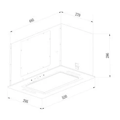 Hektor Eco Dunstabzugshaube Lüfterbaustein 52 Cm 566 M³/h Touch Glas -Klarstein 10034865 yy 0007 logo Klarstein Hektor Eco Luefterbaustein weiss