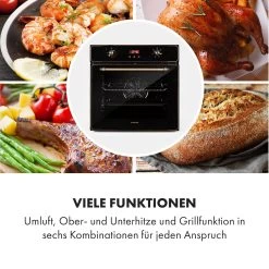 Elizabeth Einbaubackofen Retro 2200 Watt 70l Messingoptik Display -Klarstein 10034880 de 0004 logo