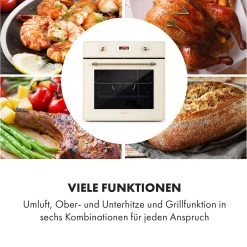 Elizabeth Einbaubackofen Retro 2200W 70L 50 - 250 °C Timer Display 14 Elizabeth Einbaubackofen Retro 2200W 70L 50 - 250 °C Timer Display -Klarstein 10034881 de 0004 logo