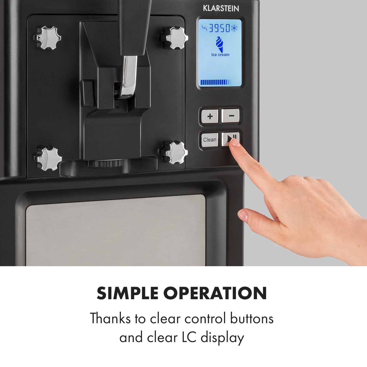 Sweet Sundae Eiscrememaschine Kompressor 1,5l Edelstahl Schwarz 9 Sweet Sundae Eiscrememaschine Kompressor 1,5l Edelstahl Schwarz – Bild 7