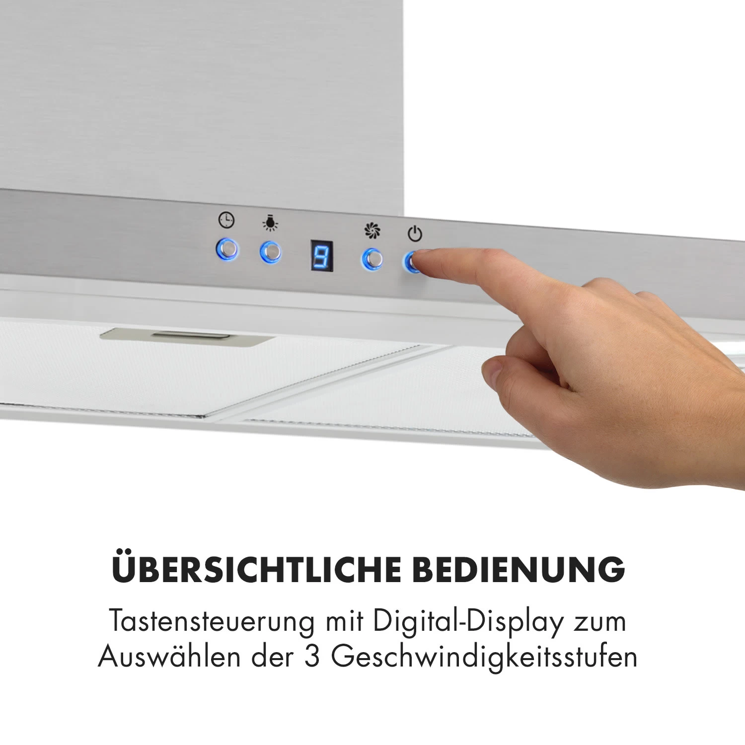 Limelight Dunstabzugshaube 90cm Wandhaube 600m³/h Edelstahl 10 Limelight Dunstabzugshaube 90cm Wandhaube 600m³/h Edelstahl – Bild 8