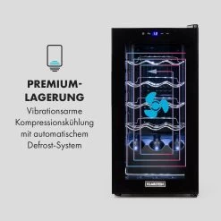 Shiraz 15 Slim Uno Weinkühlschrank 44l Touch-Bedienfeld 5-18°C 16 Shiraz 15 Slim Uno Weinkühlschrank 44l Touch-Bedienfeld 5-18°C -Klarstein 10035025 de 0005 logo