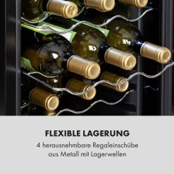 Shiraz 15 Slim Uno Weinkühlschrank 44l Touch-Bedienfeld 5-18°C 19 Shiraz 15 Slim Uno Weinkühlschrank 44l Touch-Bedienfeld 5-18°C -Klarstein 10035025 de 0008 logo