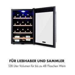 Vinamour 48 Uno Weinkühlschrank 128l 48Fl 3 Einschübe 4-18°C -Klarstein 10035066 de 0005 logo