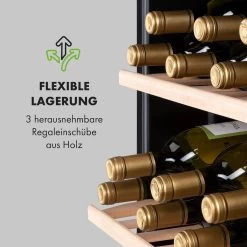 Vinamour 48 Uno Weinkühlschrank 128l 48Fl 3 Einschübe 4-18°C -Klarstein 10035066 de 0007 logo