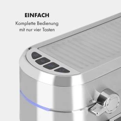 Futura Espressomaker 20 Bar 1450 Watt 20 Bar Wassertank: 1,25 Liter Rostfreier Edelstahl -Klarstein 10035183 de 0006 logo