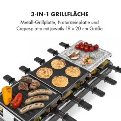 Fonduelette XL 3-in-1 Raclettegrill Fondue Naturstein 1650W 12 Pers -Klarstein 10035220 de 0003 logo