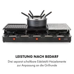 Fonduelette XL 3-in-1 Raclettegrill Fondue Naturstein 1650W 12 Pers -Klarstein 10035220 de 0006 logo