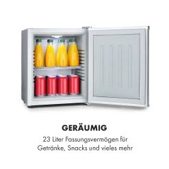 Happy Hour Minibar 5-15°C EEK G Lautlos 23dB LED-Licht -Klarstein 10035240 de 0004 logo