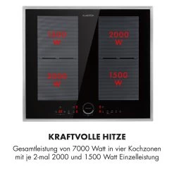 Delicatessa 60 Prime Induktionskochfeld 4 Zonen 7000W Timer -Klarstein 10035266 de 0004 logo