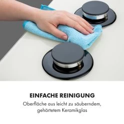 Victoria 4 Zonen Gaskochfeld 4-flammig Sabaf-Brenner Glaskeramik -Klarstein 10035270 de 0009 logo